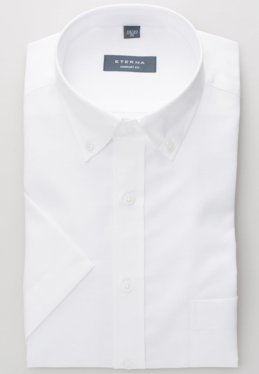 chemise manches courtes en lin eterna comfort fit lin blanc 2022-00-k294 von Eterna
