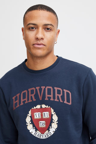 BLEND HARVARD Sweatshirt Pullover Rundhals - Midnight Crest - 20716638194024