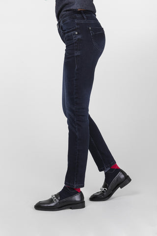 BLUE FIRE Nancy Slim Jeans - Deep Midnight Used - 1001.2196
