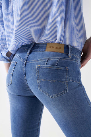 SALSA WONDER PUSH UP Jeans - Breezy Sky Blue - 21008459.852
