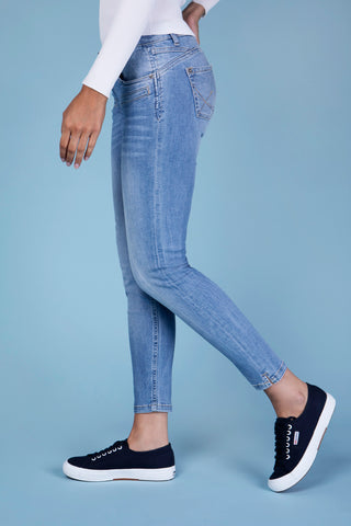 BLUE FIRE Alicia Skinny Jeans Damen - Pacific Used - 1044.2109