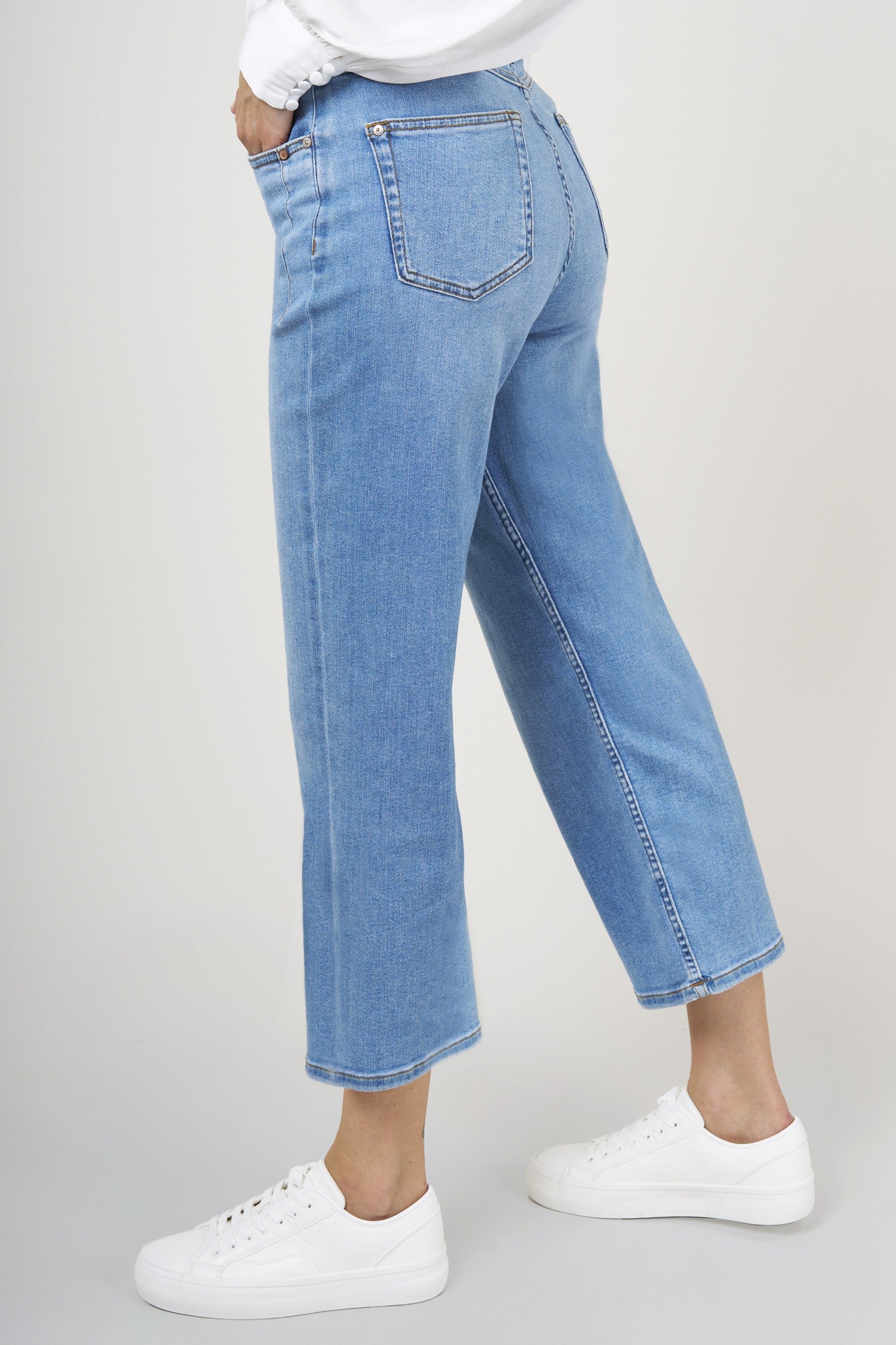 BLUE FIRE Judy Culotte Jeans - Washed Sky Blue - 1156.260
