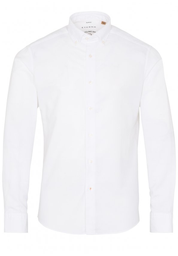 ETERNA Slim Fit Upcycling Shirt - Bright Porcelain White - 2370-02-MS74 von Eterna