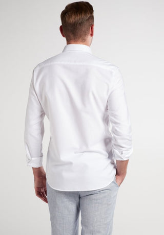 ETERNA Slim Fit Upcycling Shirt - Bright Porcelain White - 2370-02-MS74