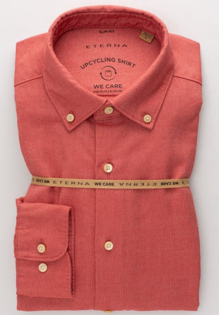 ETERNA SLIM FIT UPCYCLING SHIRT - Crimson Clay - 2370-57-MS74