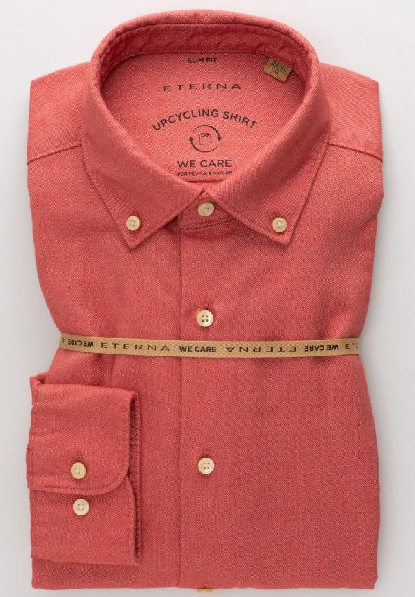 ETERNA SLIM FIT UPCYCLING SHIRT - Crimson Clay - 2370-57-MS74 von Eterna