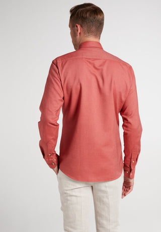 ETERNA SLIM FIT UPCYCLING SHIRT - Crimson Clay - 2370-57-MS74