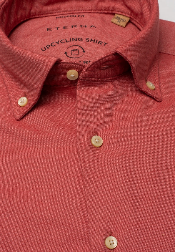 ETERNA Modern Fit Upcycling Shirt - Crimson Clay Red - 2370-57-VS74 von Eterna