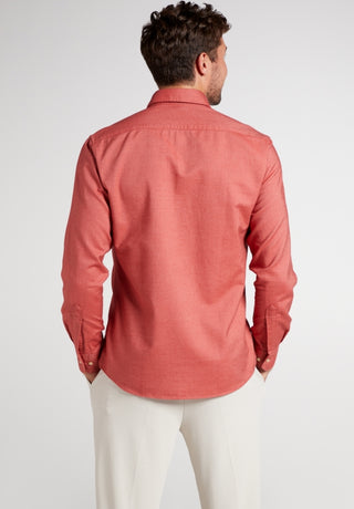 ETERNA Modern Fit Upcycling Shirt - Crimson Clay Red - 2370-57-VS74