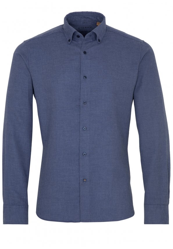 ETERNA SLIM FIT UPCYCLING SHIRT Langarm Hemd - Harbor Slate Blue - 2389-17-MS74 von Eterna