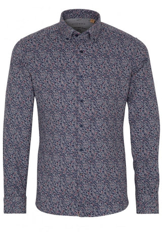 ETERNA SLIM FIT UPCYCLING SHIRT - Meadowline Blue - 2397-38-MS74