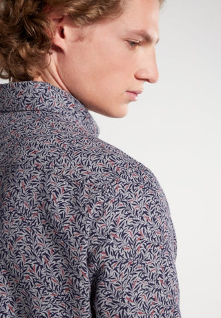 ETERNA SLIM FIT UPCYCLING SHIRT - Meadowline Blue - 2397-38-MS74