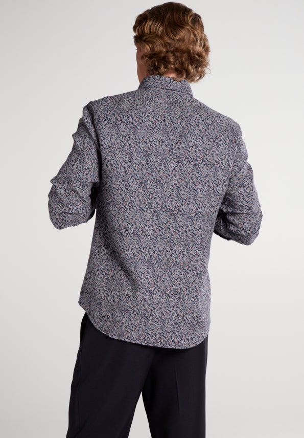 ETERNA SLIM FIT UPCYCLING SHIRT - Meadowline Blue - 2397-38-MS74 von Eterna