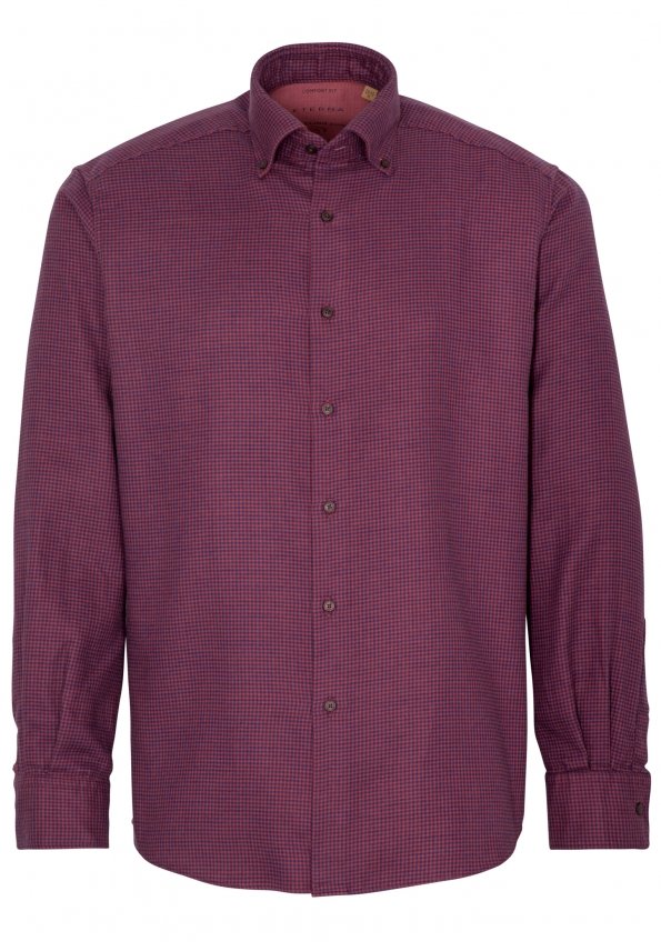 ETERNA COMFORT FIT UPCYCLING SHIRT - Windsor Grape Check - 2399-57-QS9L von Eterna