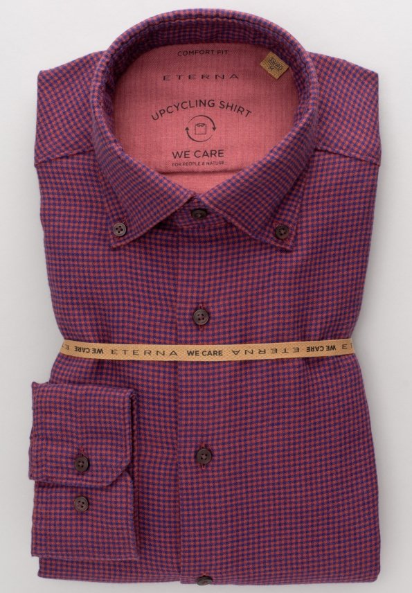 ETERNA COMFORT FIT UPCYCLING SHIRT - Windsor Grape Check - 2399-57-QS9L von Eterna