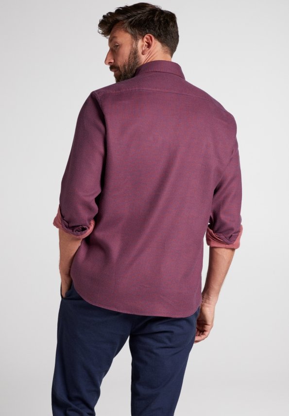 ETERNA COMFORT FIT UPCYCLING SHIRT - Windsor Grape Check - 2399-57-QS9L