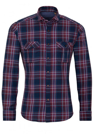 ETERNA Slim Fit Upcycling Shirt - Midnight Harvest Plaid - 2403-57-M082