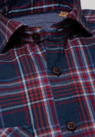ETERNA Slim Fit Upcycling Shirt - Midnight Harvest Plaid - 2403-57-M082
