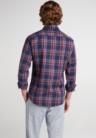 ETERNA Slim Fit Upcycling Shirt - Midnight Harvest Plaid - 2403-57-M082