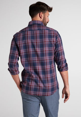 ETERNA Modern Fit UPCYCLING SHIRT - Harbor Night Plaid - 2403-57-VS74