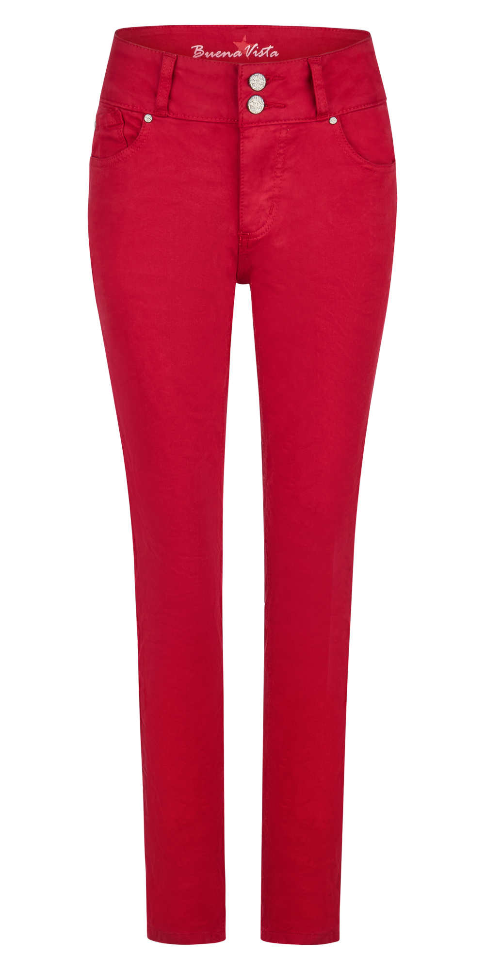 BUENA VISTA Tummyless Damen Jeans - Crimson Pulse Red - 2409 B5827 4141.6297