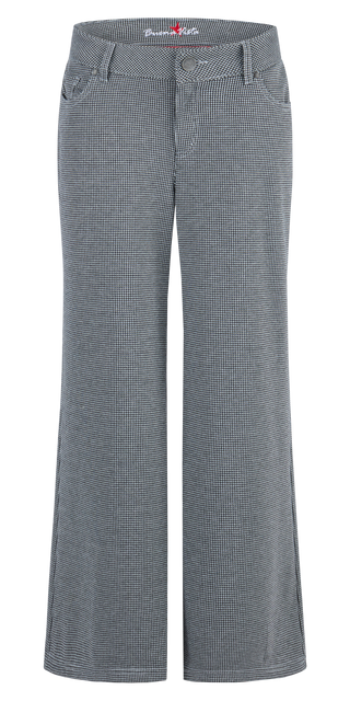 BUENA VISTA Italy Palazzo Stoffhose - Houndstooth Noir Pearl - 2410 B5865 9318.5280