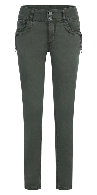BUENA VISTA TUMMYLESS-Z Stretch Twill - Forest Teal - 2410 B5897 4141.2965