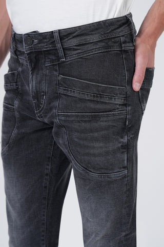 MOD JEANS PETER exam black Straight Jeans - Charcoal Drift Denim - HW25-PETER.24334