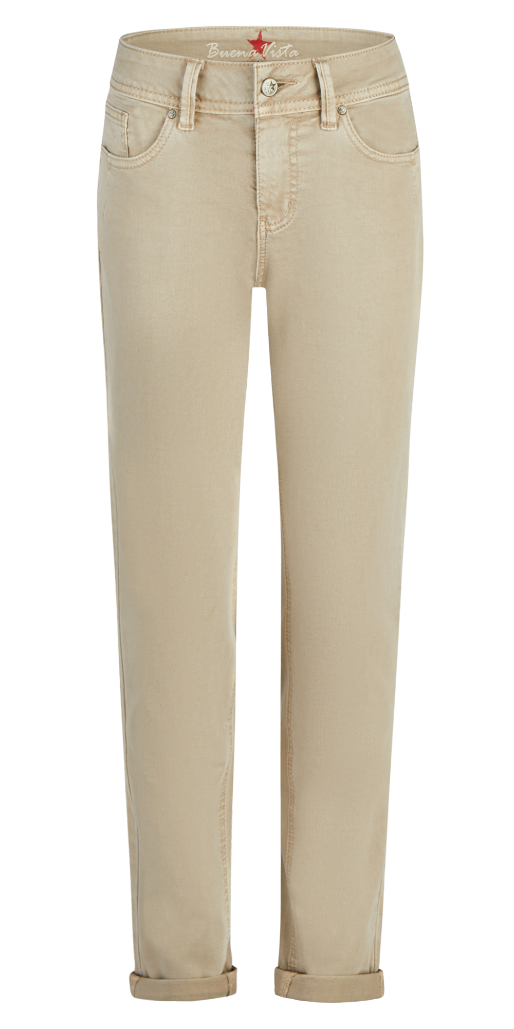 BUENA VISTA Malibu-Zip High sand Stretch Twill - Warm Linen Sand - 2601 B5914 4141.6349