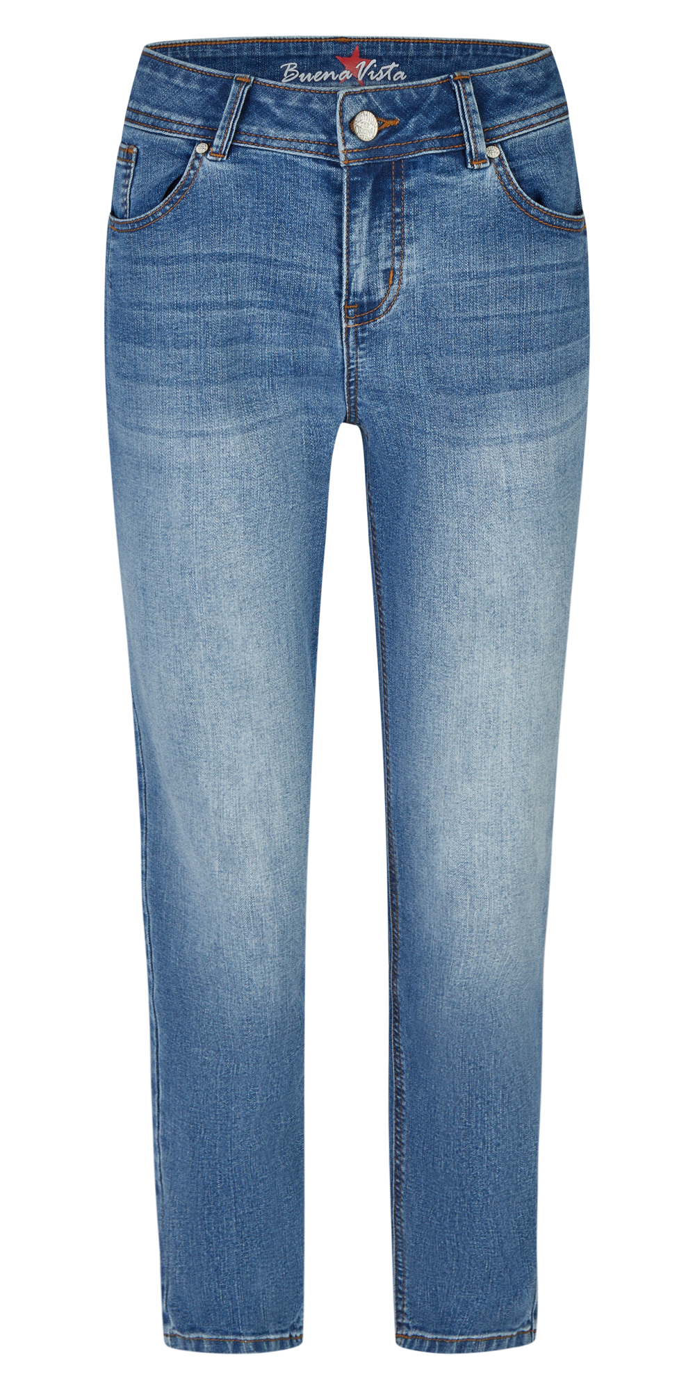 BUENA VISTA MALIBU-ZIP HIGH 7/8 mid stone 888 B5979 368.6808 - Stretch Denim