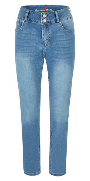 BUENA VISTA TUMMYLESS CROPPED charming blue 2604 B5827 102.8565 - Cozy Denim