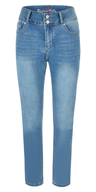 BUENA VISTA TUMMYLESS CROPPED charming blue 2604 B5827 102.8565 - Cozy Denim