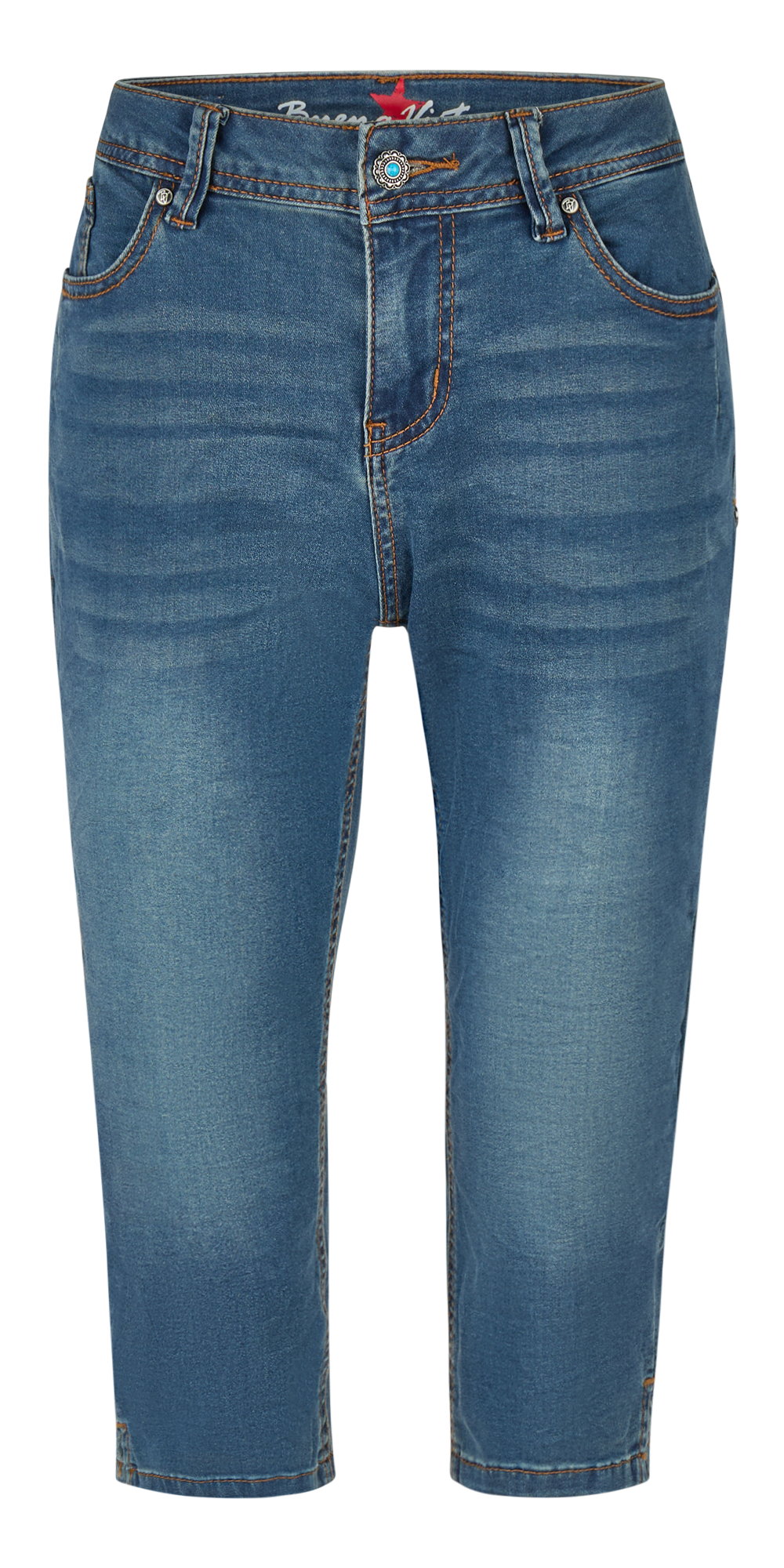 BUENA VISTA MALIBU-ZIP HIGH CAPRI dark stone 2604 B5990 102.4452 - Cozy Denim