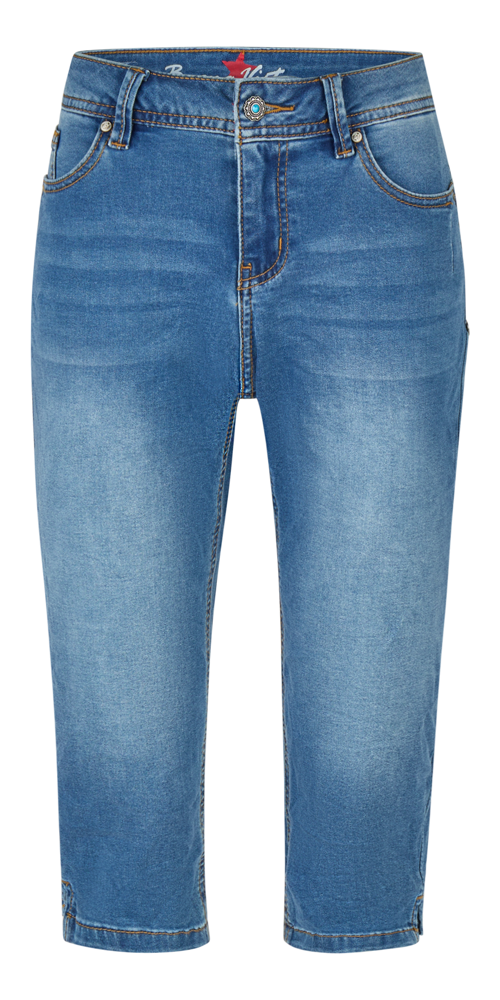 BUENA VISTA MALIBU-ZIP HIGH CAPRI mid stone 2604 B5990 102.9416 - Cozy Denim