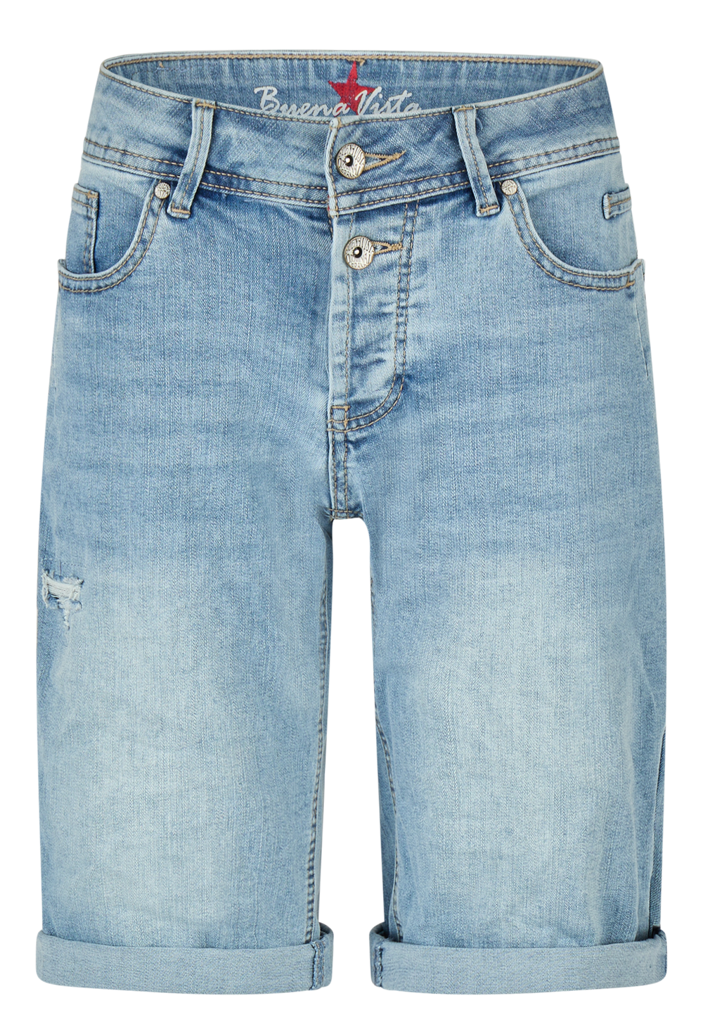 BUENA VISTA MALIBU TS SHORT light destroyed 2604 B5993 369 D.7972 - Stretch Denim