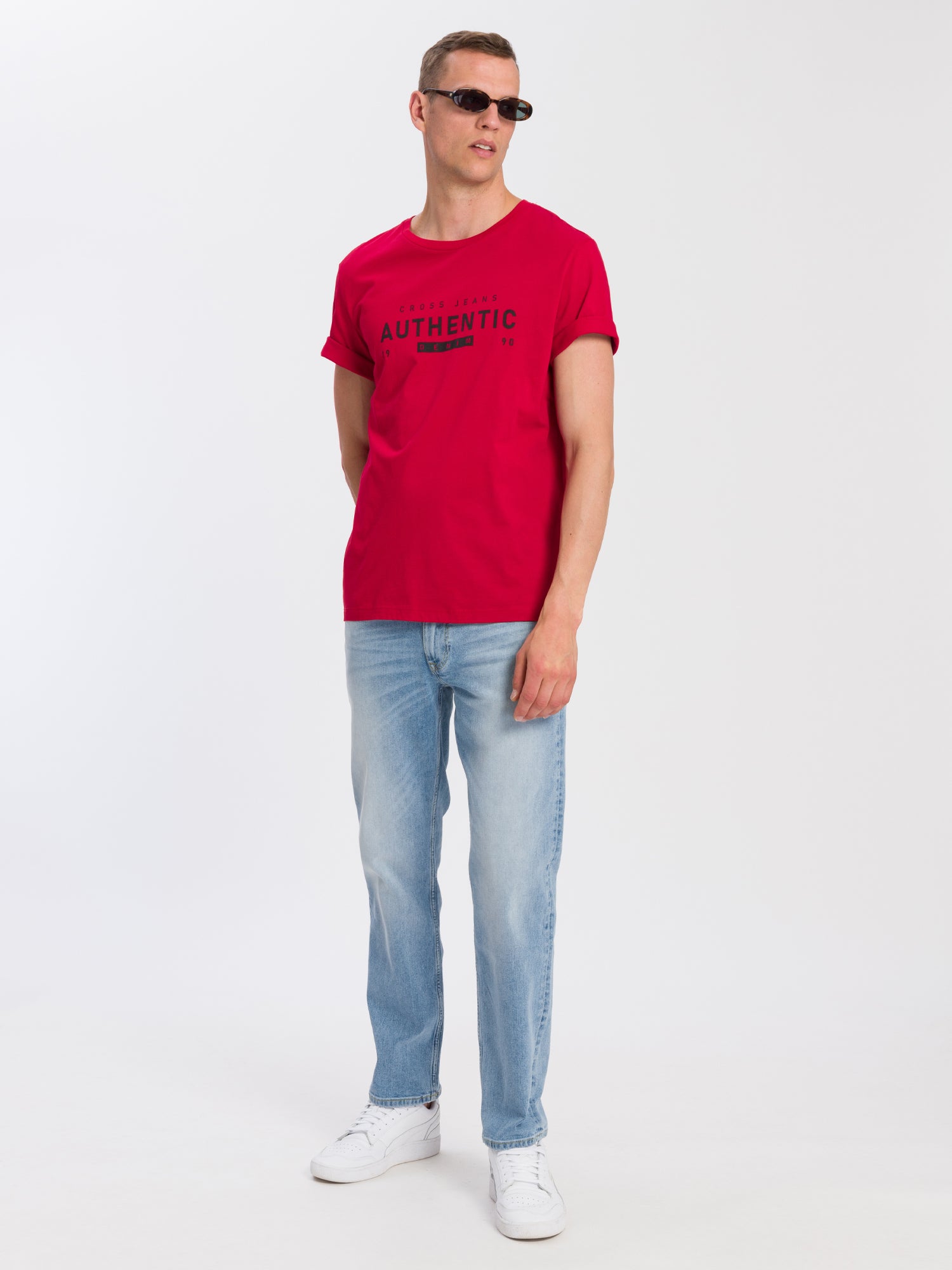CROSS JEANS Antonio Five Pocket - Bleachway Denim - E161-294 von Cross Jeans