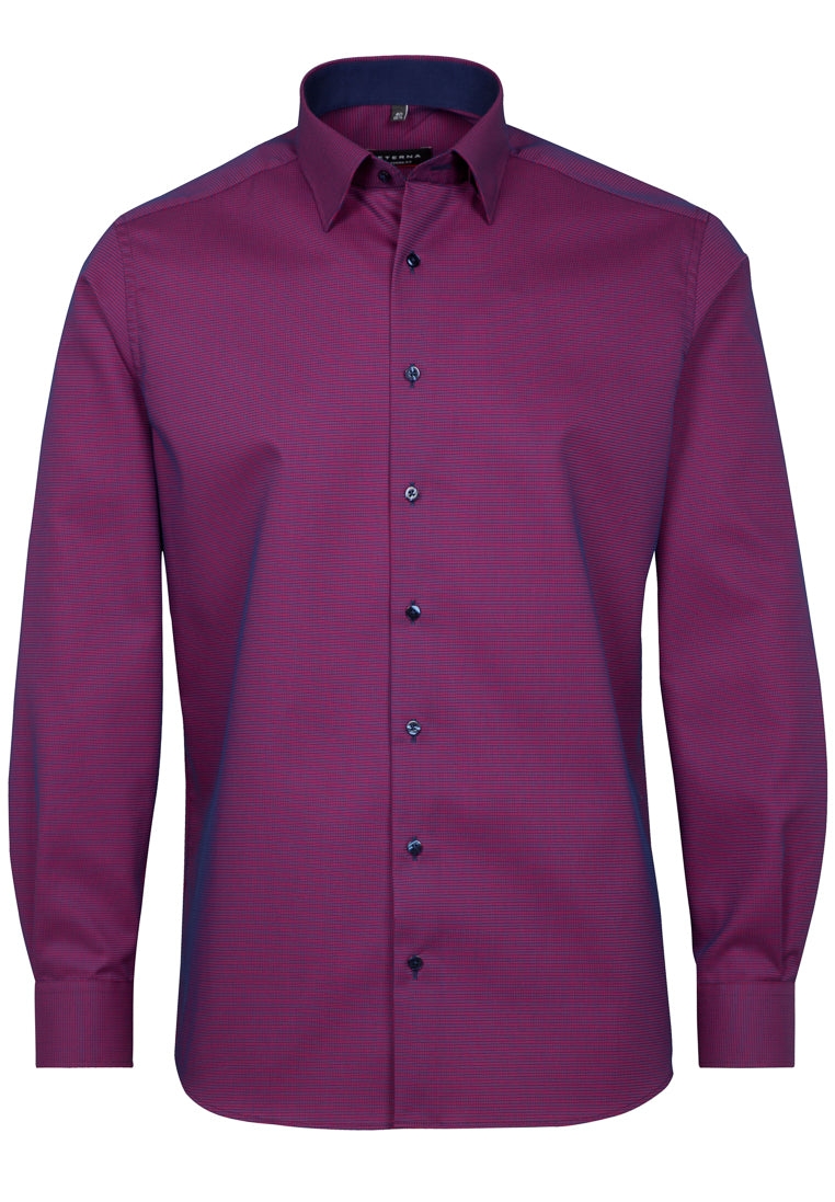 ETERNA COMFORT FIT Langarm Hemd - Midnight Berry - 3058-55-E12X
