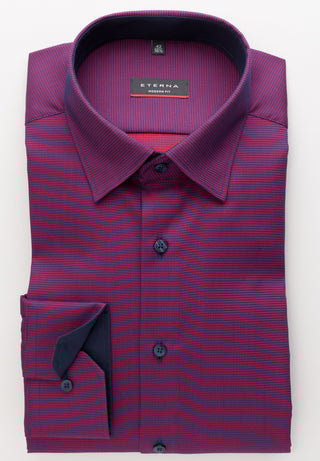ETERNA COMFORT FIT Langarm Hemd - Midnight Berry - 3058-55-E12X
