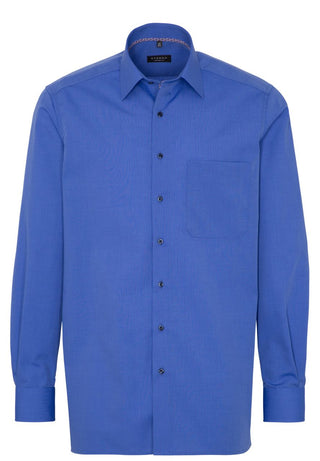 chemise à manches longues eterna comfort fit bleu 3072-16-e18e