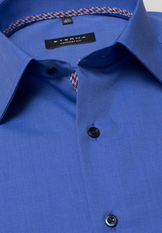 chemise à manches longues eterna comfort fit bleu 3072-16-e18e