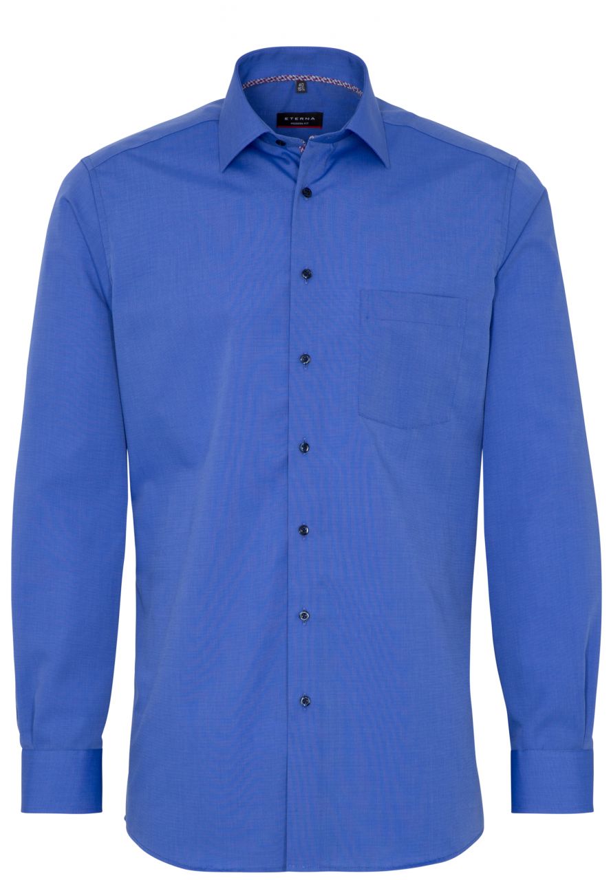 ETERNA MODERN FIT Langarm Hemd - Sapphire Horizon - 3072-16-X19P