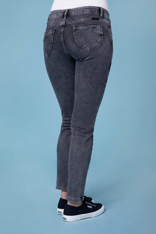 BLUE FIRE Nancy Slim-Fit Jeans - Smoky Storm Grey - 1001.292