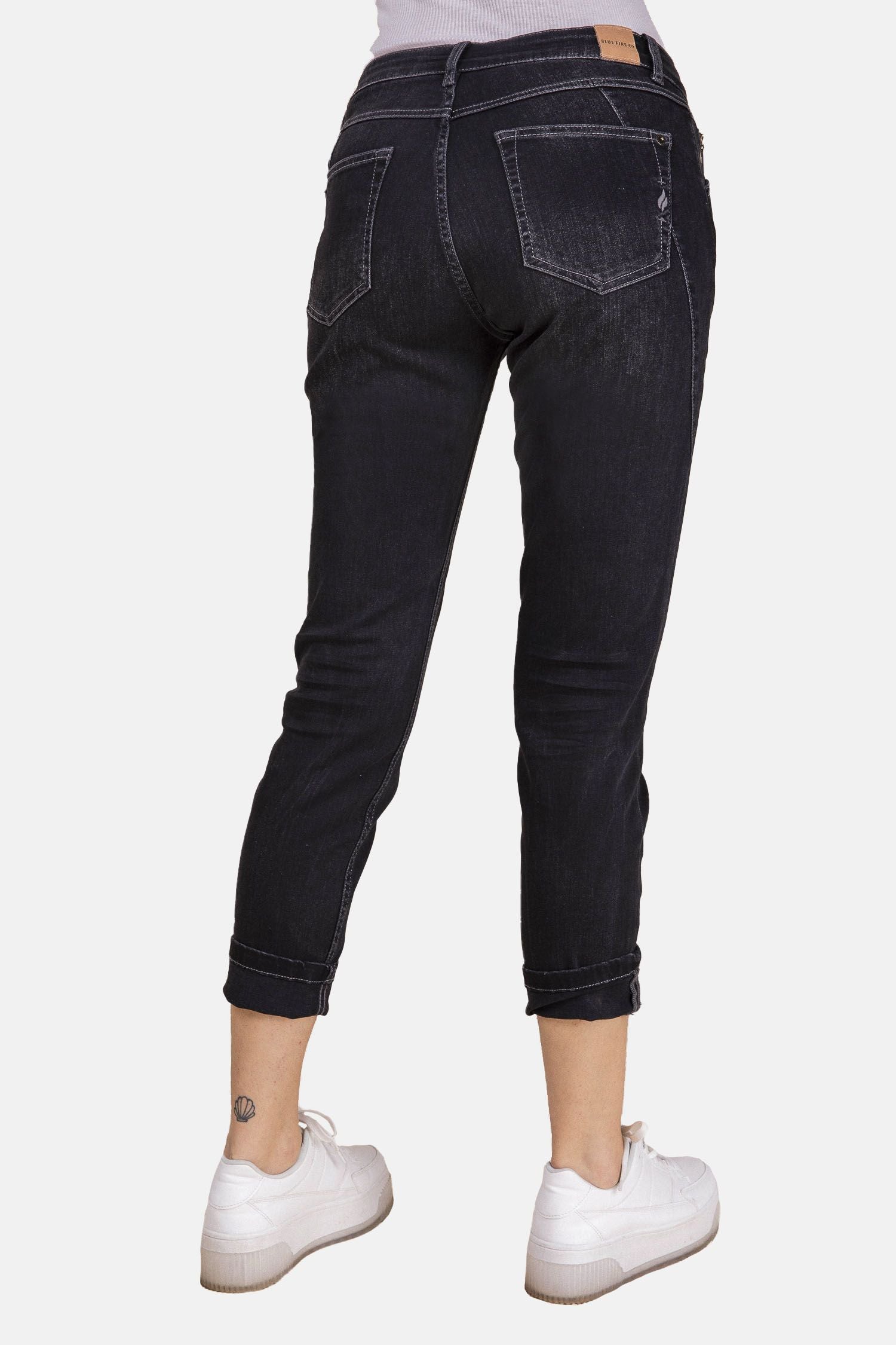 BLUE FIRE Gigi Slim Tapered Jeans - Smoky Charcoal Used - 1112.901