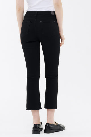 BLUE FIRE Emma Cropped Flare Jeans - Deep Noir Black - 1115.269