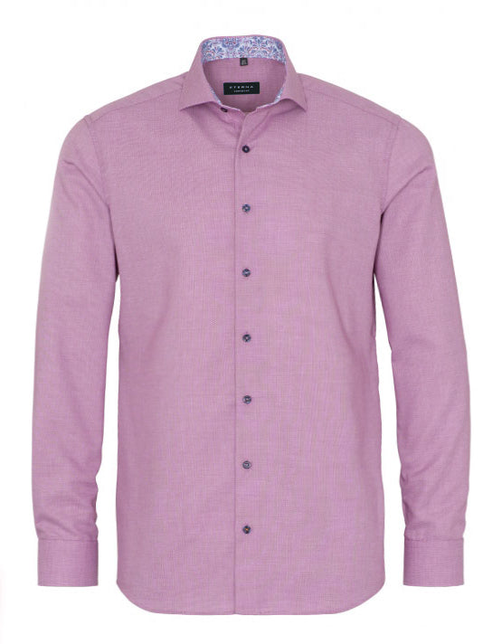 ETERNA COMFORT FIT Langarm Hemd - Lilac Haze White - 3270-95-E14E