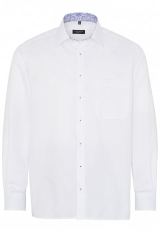 chemise à manches longues eterna comfort fit blanc 3270-00-e14e