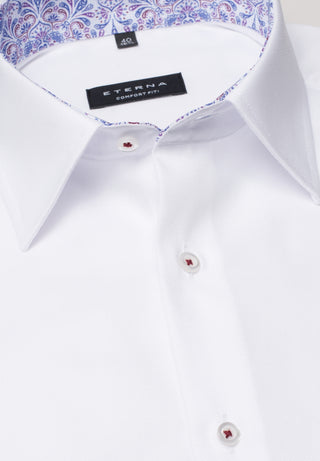 chemise à manches longues eterna comfort fit blanc 3270-00-e14e