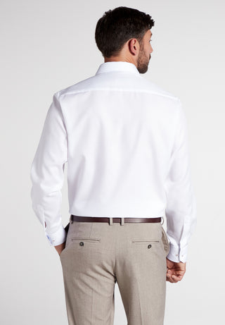 chemise à manches longues eterna comfort fit blanc 3270-00-e14e