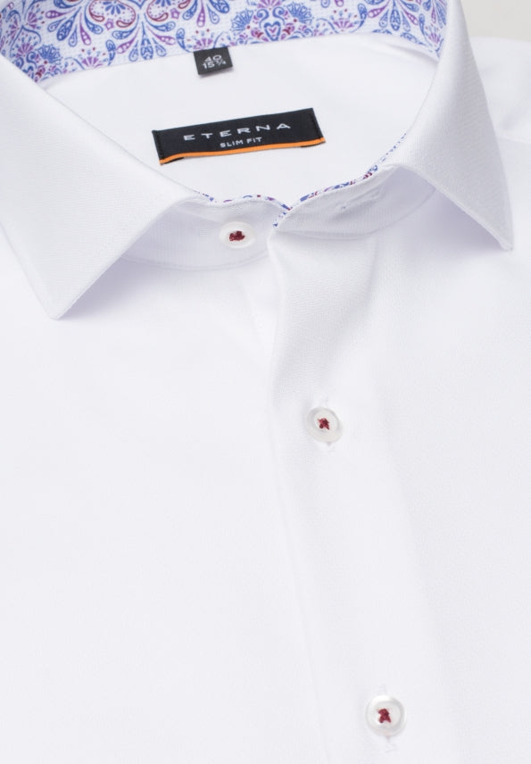 ETERNA SLIM FIT Langarm Hemd - Frosted Porcelain White - 3270-00-F142
