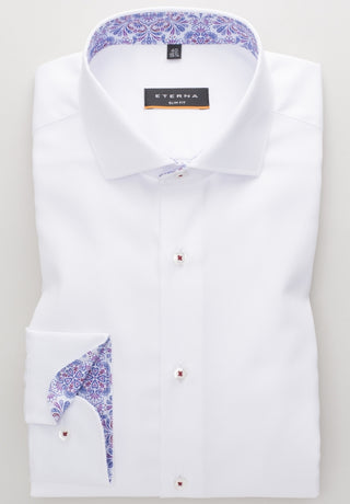 ETERNA SLIM FIT Langarm Hemd - Frosted Porcelain White - 3270-00-F142